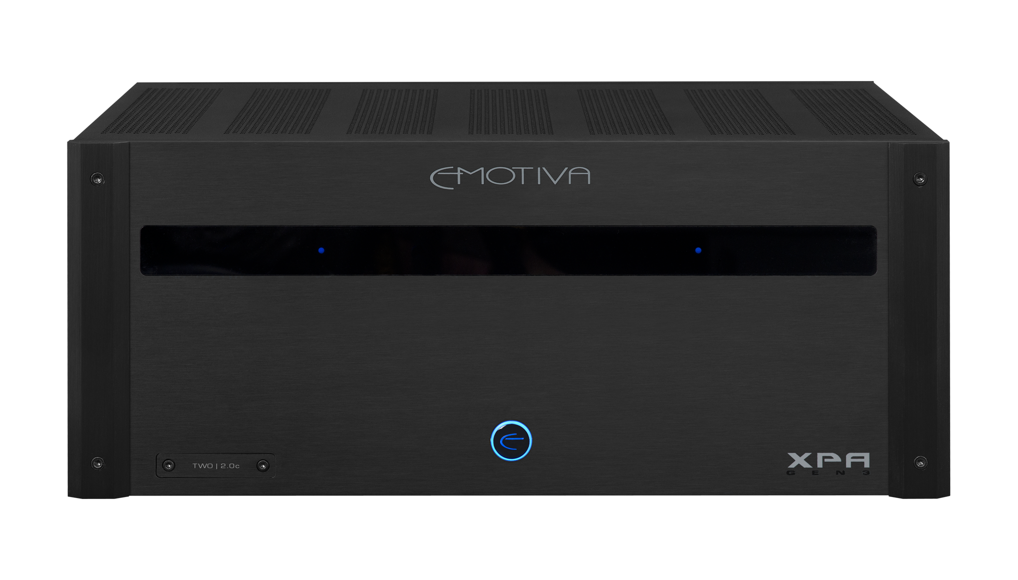 front photo of XPA-2 Gen3 compact chassis amplifier
