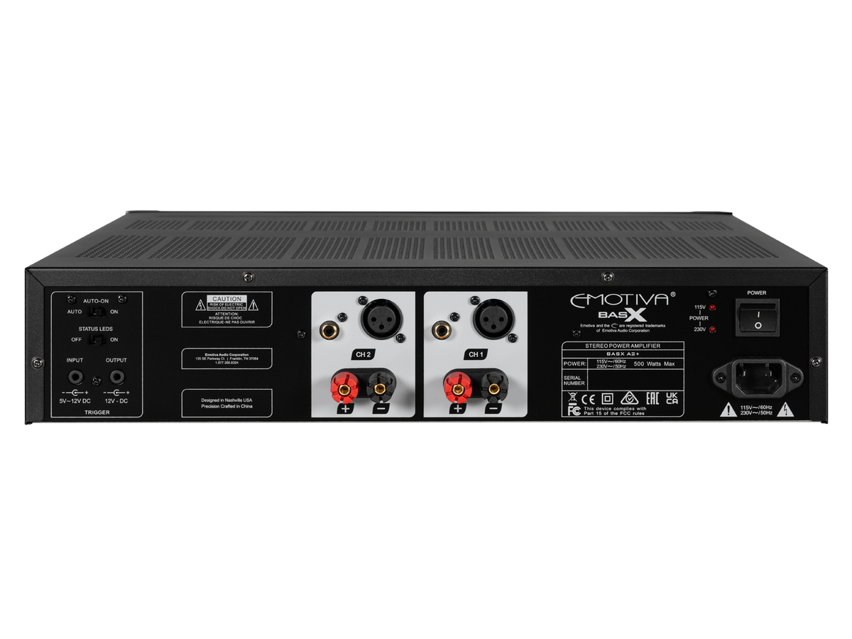 BasX A2+ Stereo Amplifier – Emotiva Audio Corporation