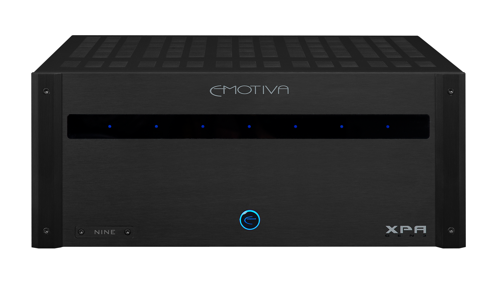 Photo of the front of the XPA Gen3 9 Channel Amplifier