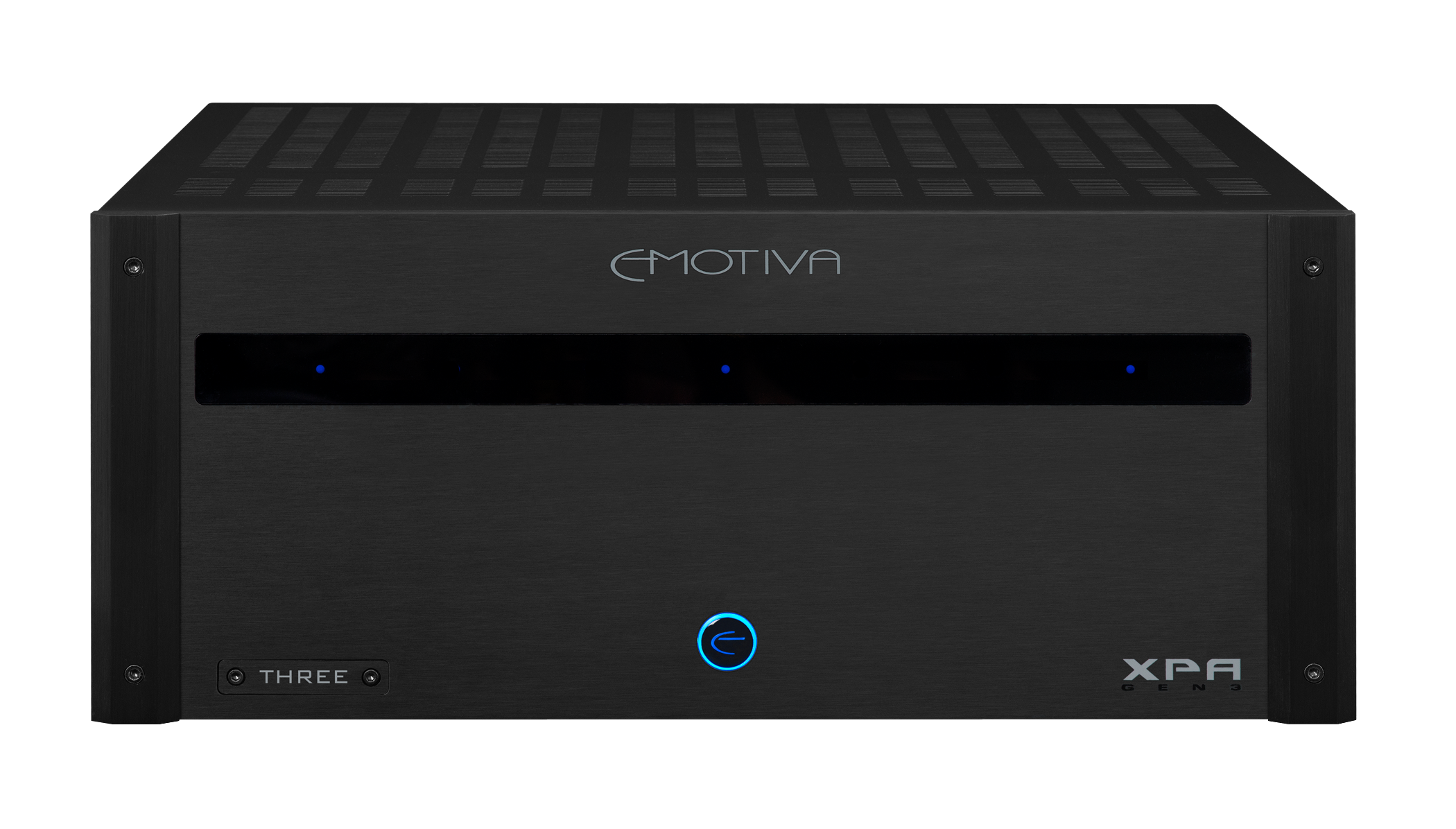 Photo of the front of the XPA Gen3 3 Channel Amplifier