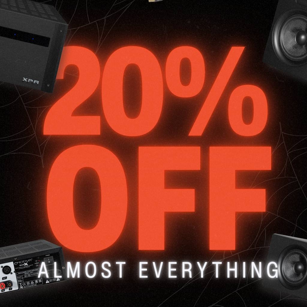 Promotional banner with '20% OFF Almost Everything' text on a black background