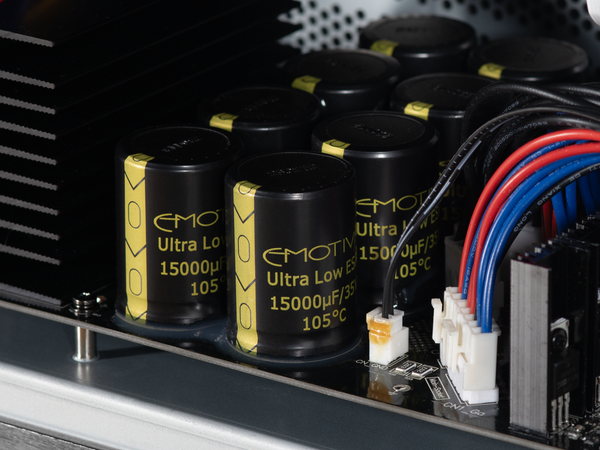 closeup photo of internal parts of BasX A11 amplifier 