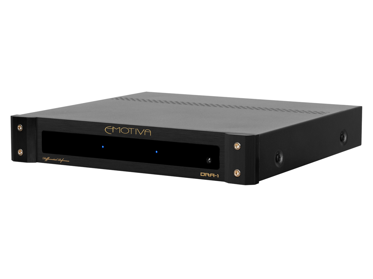 Black electronic device with 'Emotiva' branding on a white background