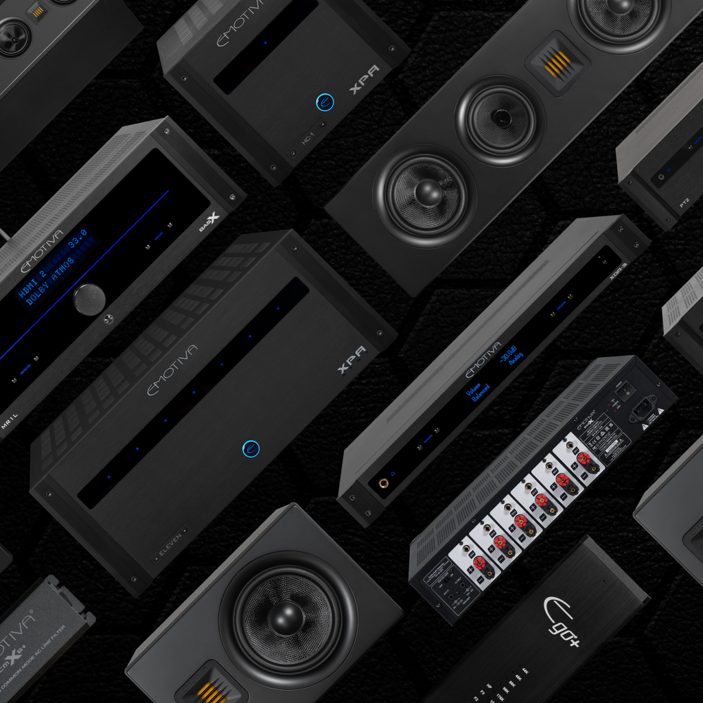 Collection of electronic components on a dark background