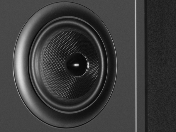 closeup photo of the Airmotiv XT1 speaker woofer