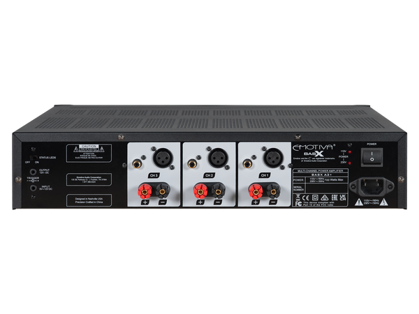 Rear Photo of BasX A3+ showing various connectors