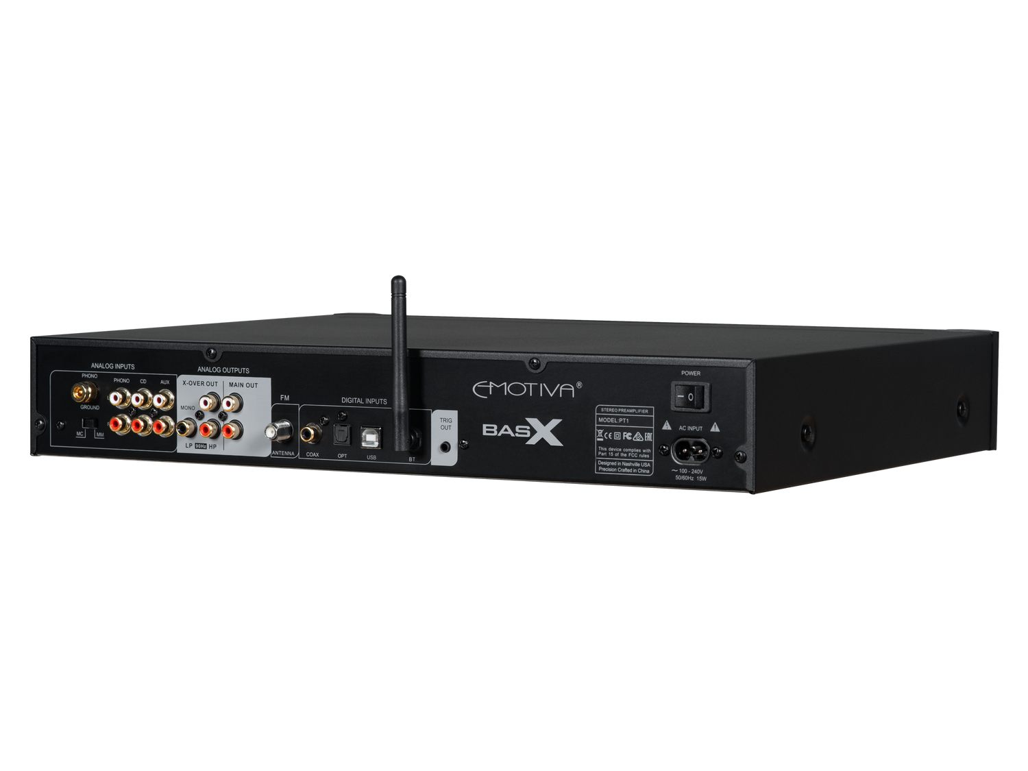 BasX PT1 Stereo Preamplifier/DAC/Tuner Emotiva Audio Corporation