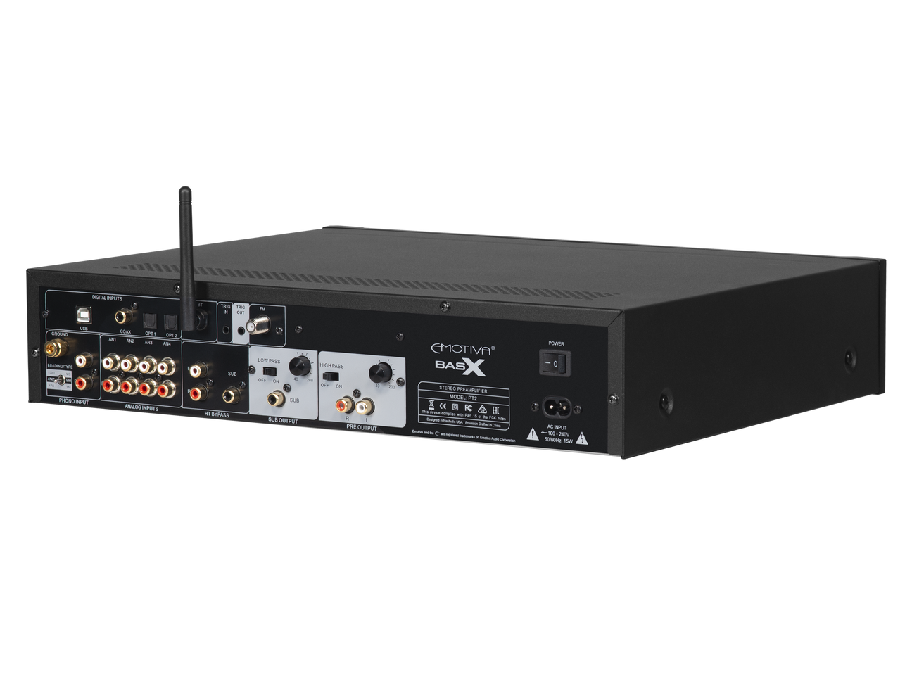 BasX PT2 Stereo Preamp/DAC/TunerN Emotiva Audio Corporation