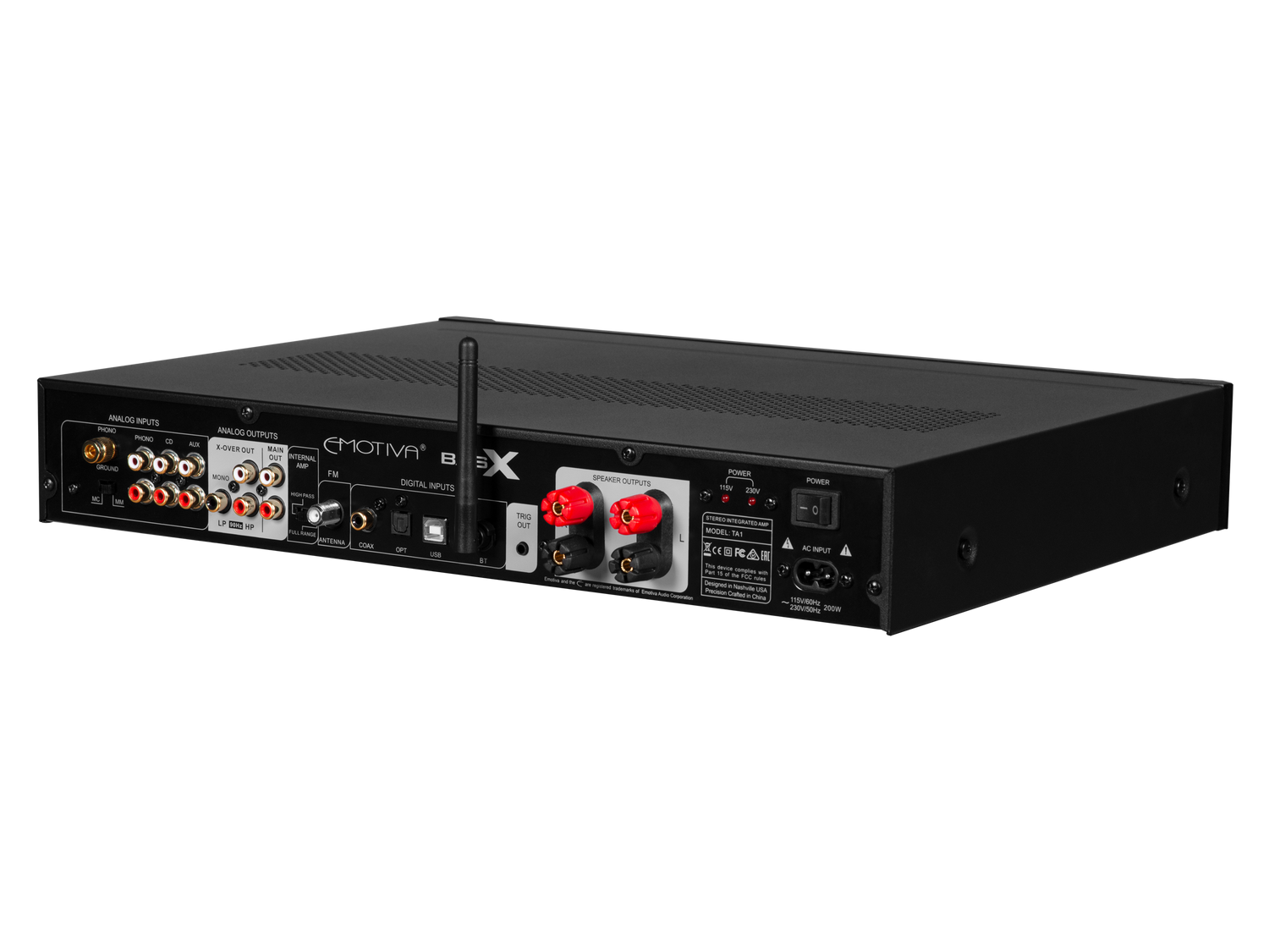 BasX TA1 Stereo Preamp/DAC/Tuner With Integrated Amplifier Emotiva Audio Corporation